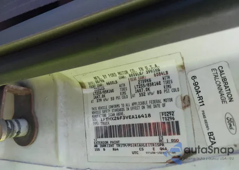 1997 Ford F-250 Xl z USA, uszkodzony, nr VIN 1FTHX26F3VEA16418